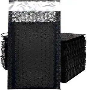 Bubble Mailers 3.5X5.9 Inch 50 Pack Small Padded Envelopes Poly Thicken Padded Self Seal Envelopes Bags(Black)