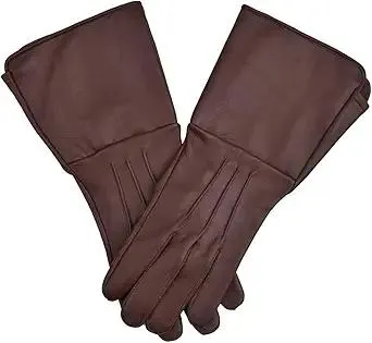 Leather Gloves Long Cuff Medieval Perfect Fit Premium Quality Soft Leather