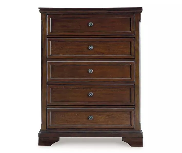 Trellington Brown 5-Drawer Storage Chest