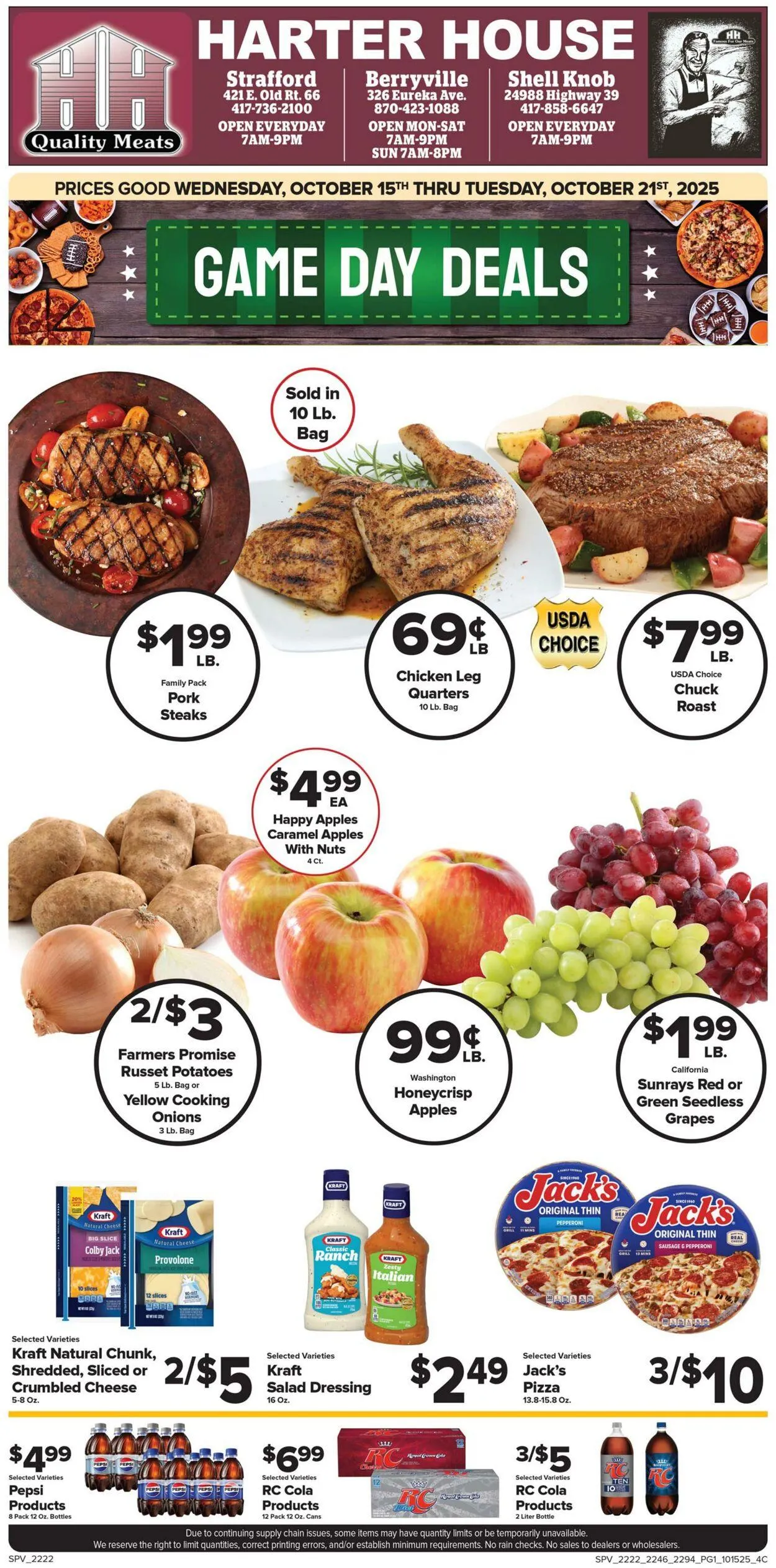 Weekly ad Harter House - Strafford from October 15 to October 21 2025 - Page 1