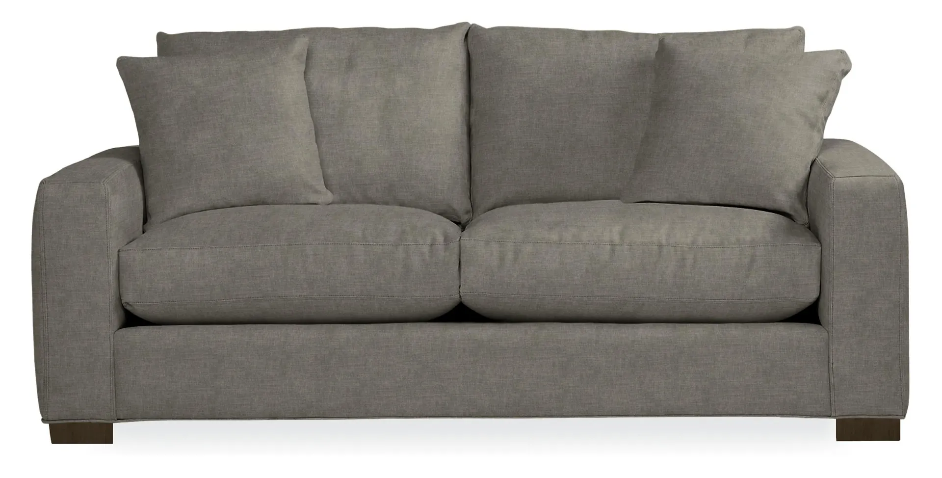 Metro 75" Sofa in Mori Graphite with Charcoal Legs