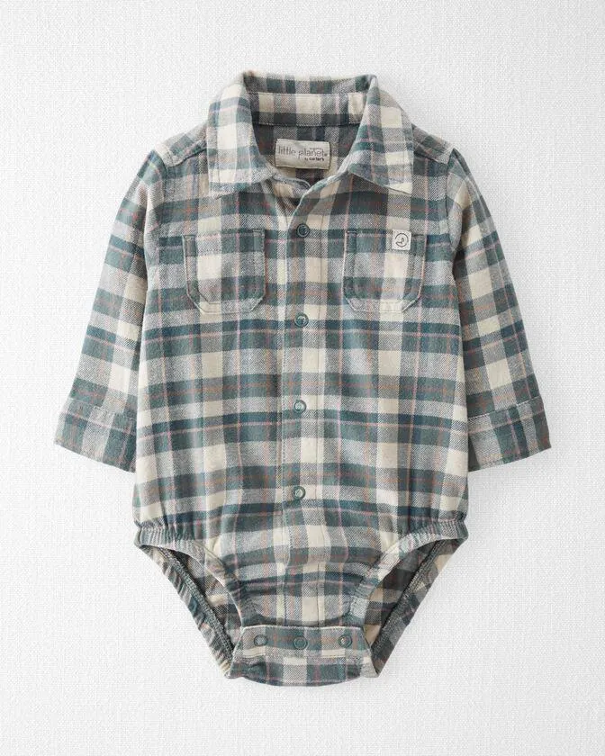 Baby Organic Cotton Button-Front Bodysuit