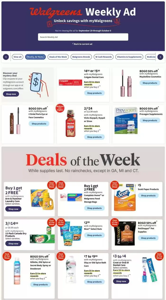 Weekly ad Top deals and discounts from September 29 to October 5 2024 - Page 1