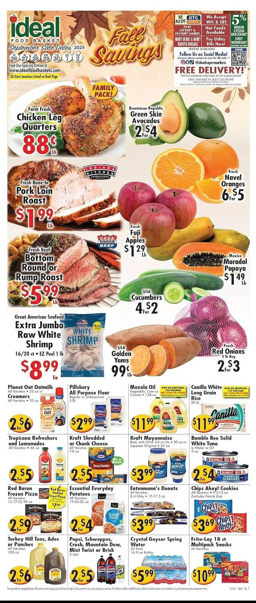 Weekly ad Ideal Food Basket circular from September 26 to October 2 2025 - Page 1