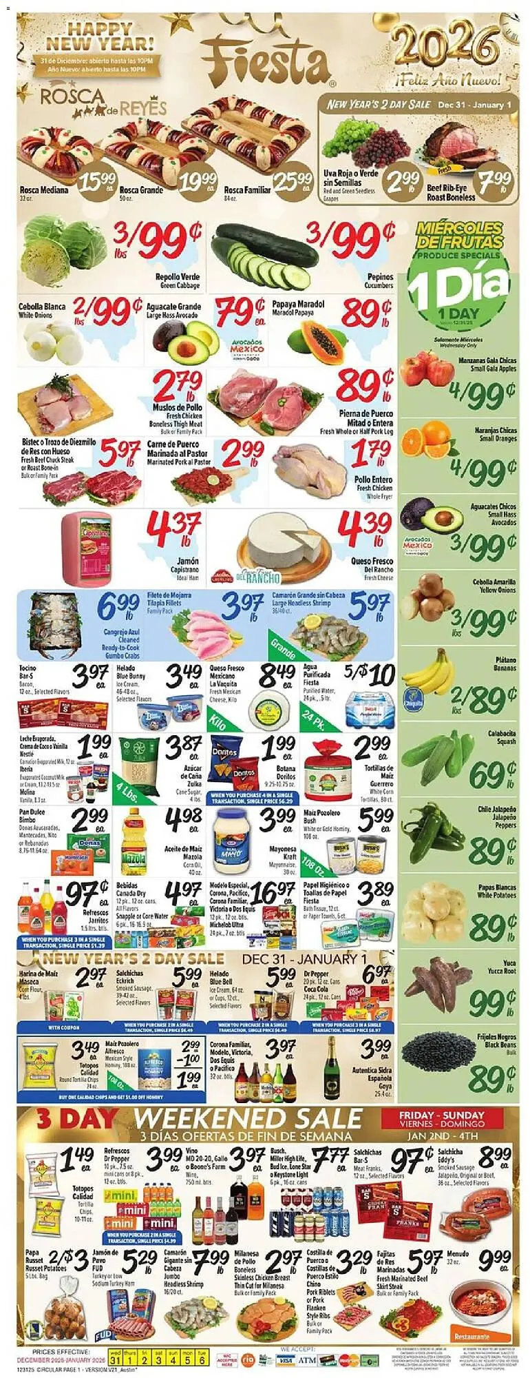 Weekly ad Fiesta Mart weekly ad from December 31 to January 6 2026 - Page 1