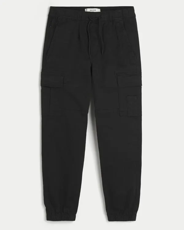 Relaxed Twill Cargo Joggers