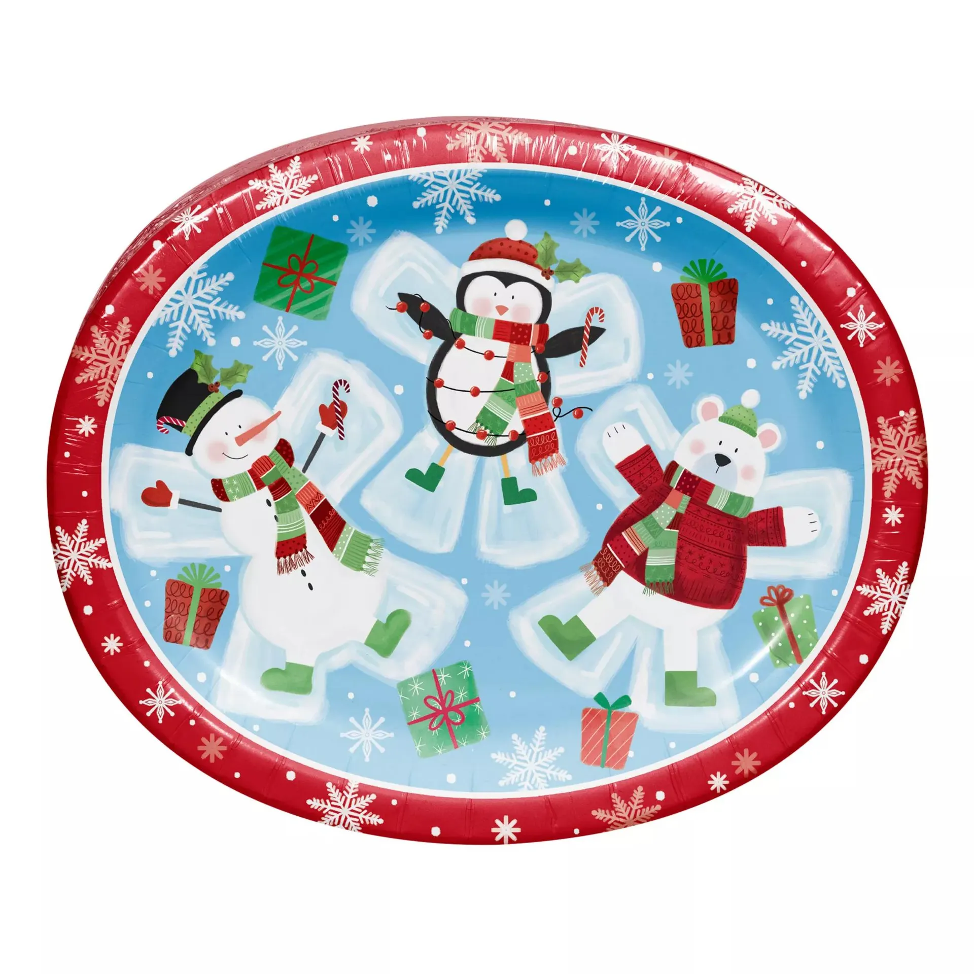 Berkley Jensen 'Snowy Wonderland' Oval Platters, 60 ct.