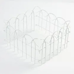 White Washed Victorian Garden Wire Fence