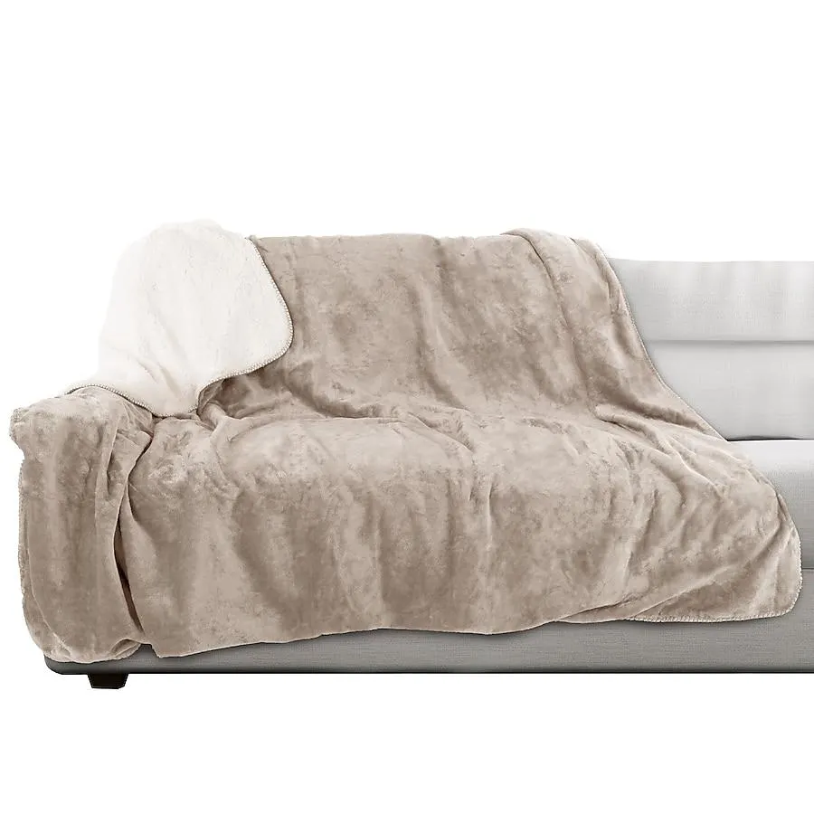 PETMAKER Tan 60-in x 70-in Fleece Blanket
