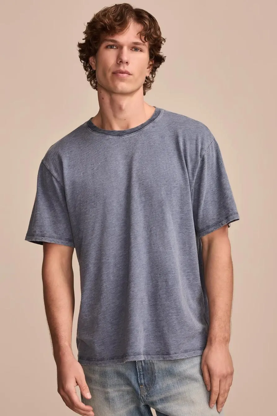 venice burnout slub ringer crew tee