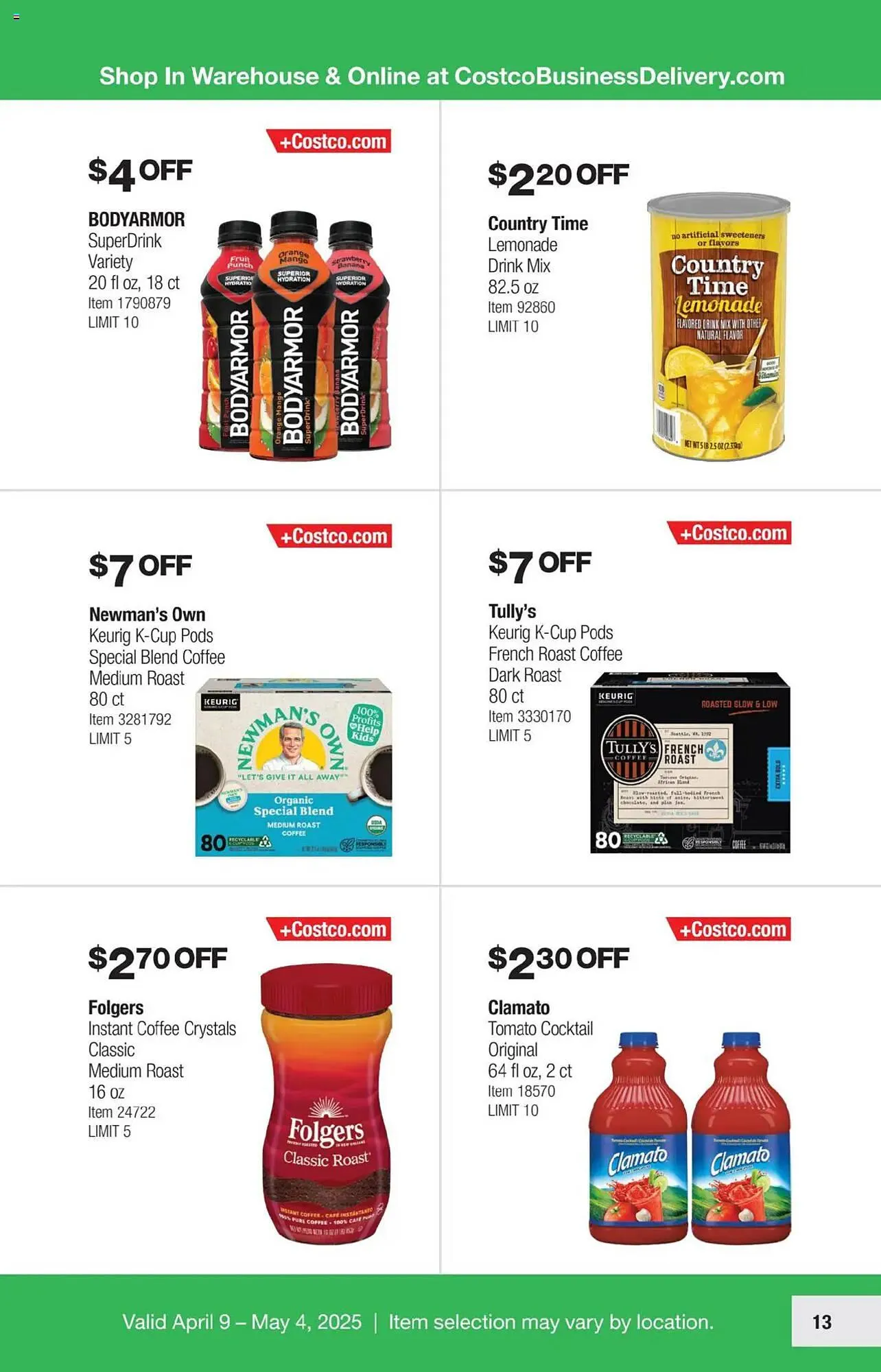Catálogo de Costco Weekly Ad 9 de abril al 4 de mayo 2025 - Página 13
