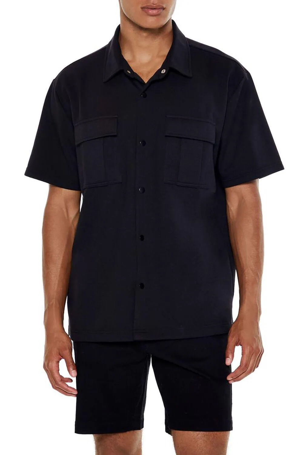 Two-Pocket Button-Front Shirt