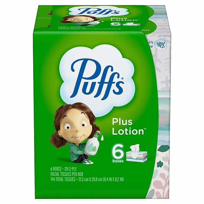 Puffs Plus Lotion Facial Tissue,