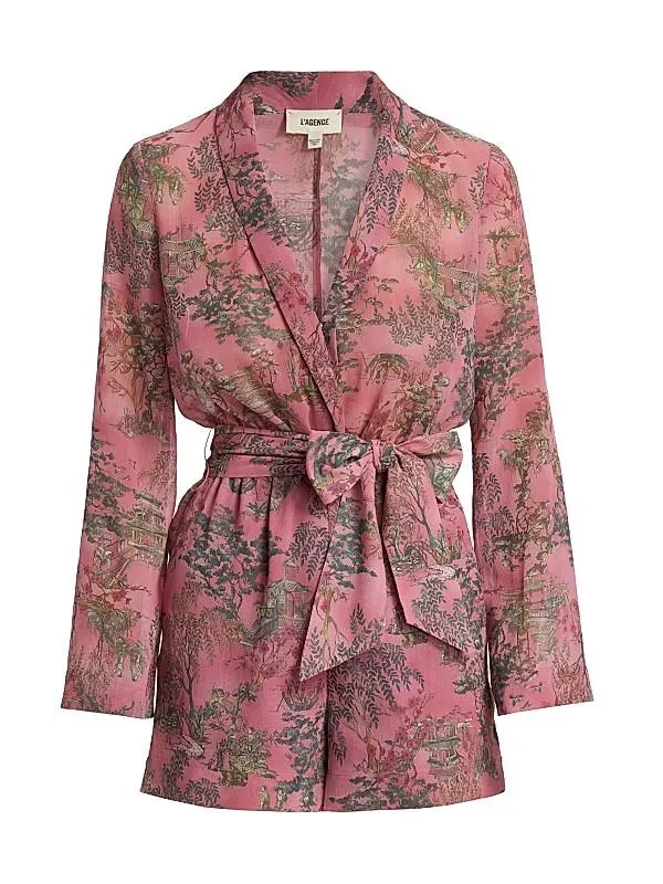 Arabell Floral Tie-Waist Romper