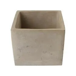 Square Distressed Concrete Planter