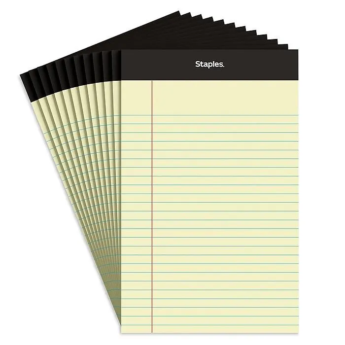 Staples Notepads,