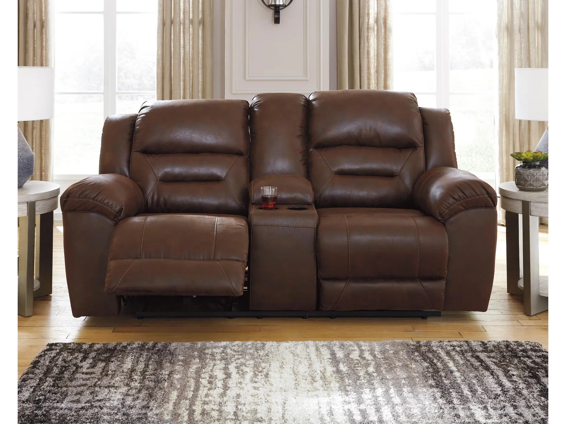 Stoneland Manual Reclining Loveseat with Console