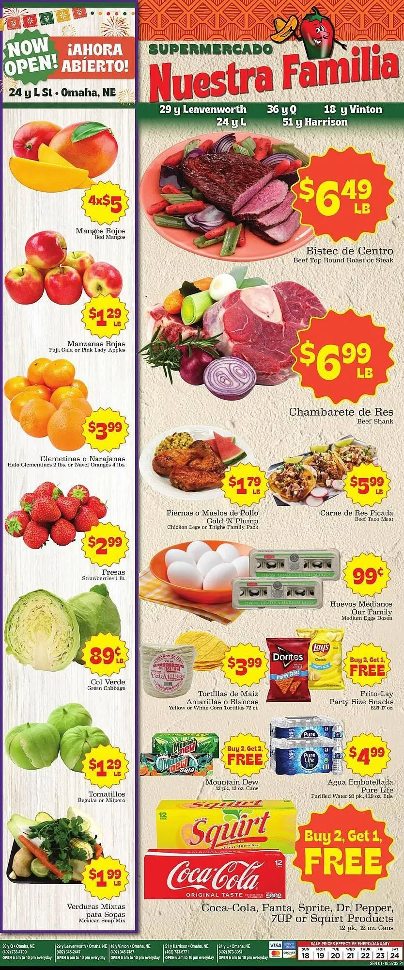 Supermercado Nuestra Familia weekly ad - 1