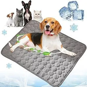 2025 Portable Dog Cooling Mat - Washable Pet Cooling Pad for Dogs & Cats - Ideal for Home & Outdoor Use (Dark Grey, 27.6" L x 21.7" W) - Keeps Pets Cool & Comfortable