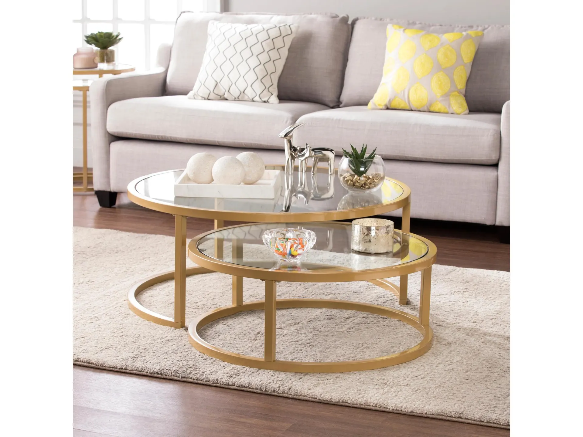 Southern Enterprises Furniture Nesting Cocktail Tables