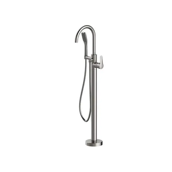 Single-Handle Freestanding Tub Faucet in Brushed Nickel