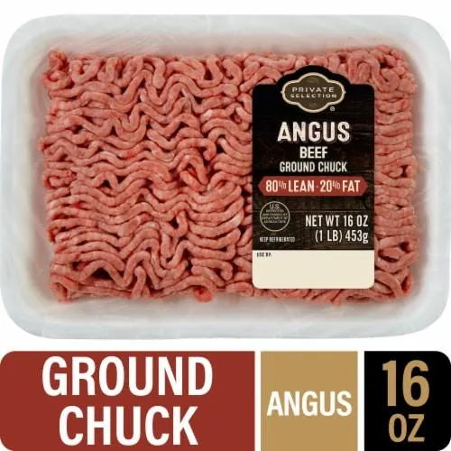 Private Selection® 80/20 Angus Ground Beef Chuck Tray 1 LB