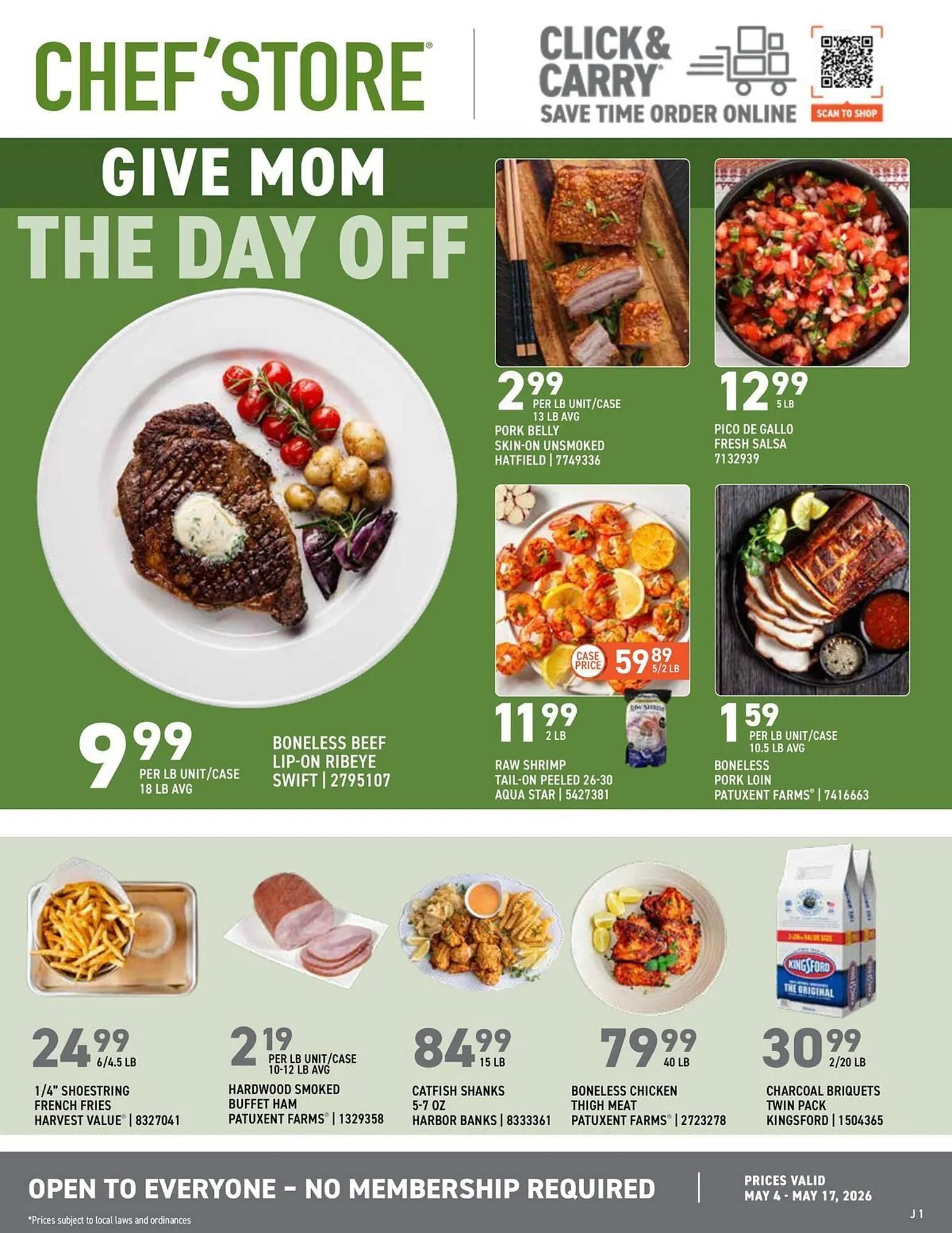 Weekly promotion US Foods Chef's Store weekly ad spanning from May 4 to May 17 2026 - Page 1 for Catalogue 365