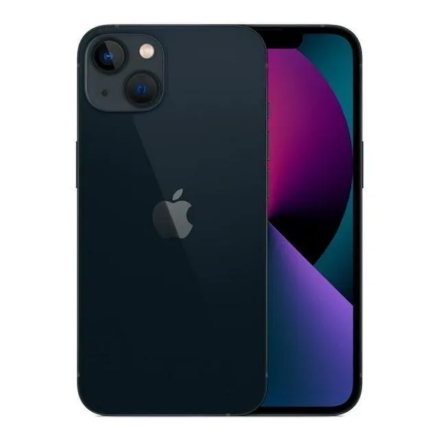 Pre-Owned Apple iPhone 13 A2482 128 GB Smartphone, 6.1" OLED 2532 x 1170, Hexa-core (A15 BionicDual-core (2 Core) Quad-core (4 Core), 6 GB RAM, iOS 15, 5G, Midnight