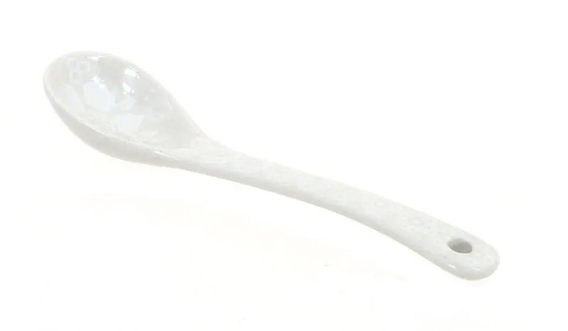 Blue Rose Polish Pottery Small Dots Sugar Spoon