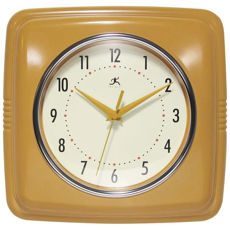 Orrwell Square Plastic Wall Clock 9.25 Inches