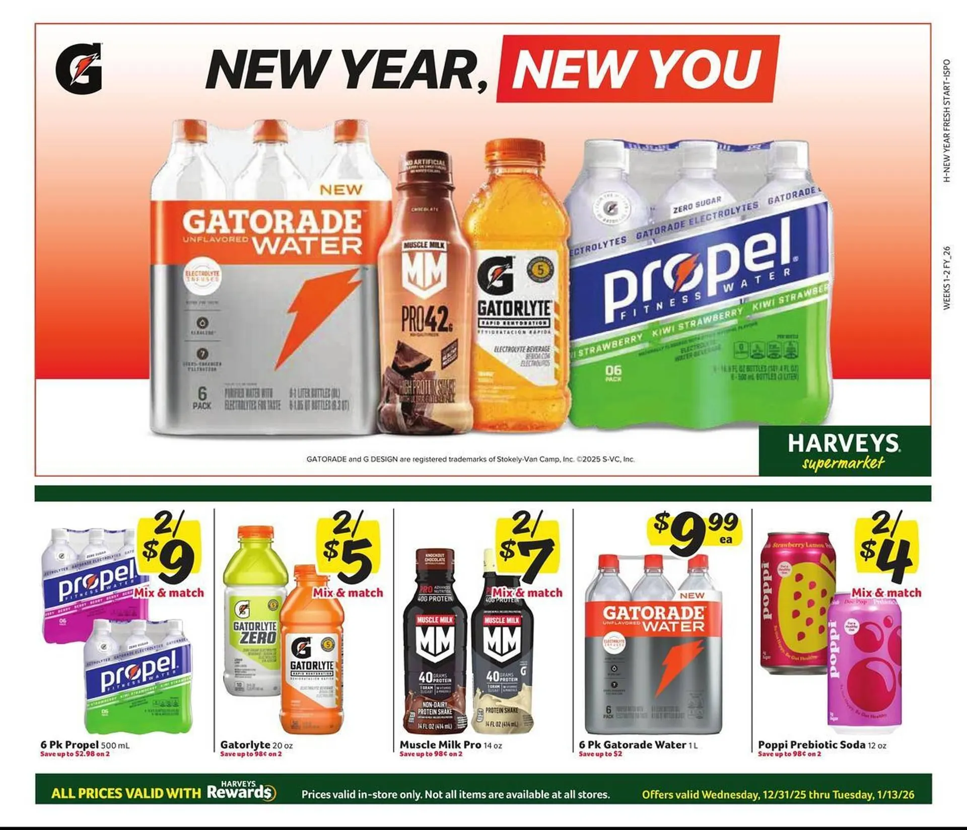 Weekly ad Harveys Supermarkets weekly ad from December 31 to January 13 2026 - Page 1