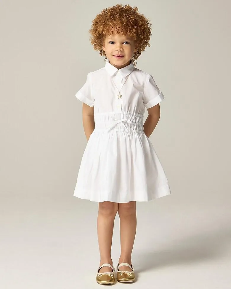 Girls' Elena shirtdress in cotton poplin