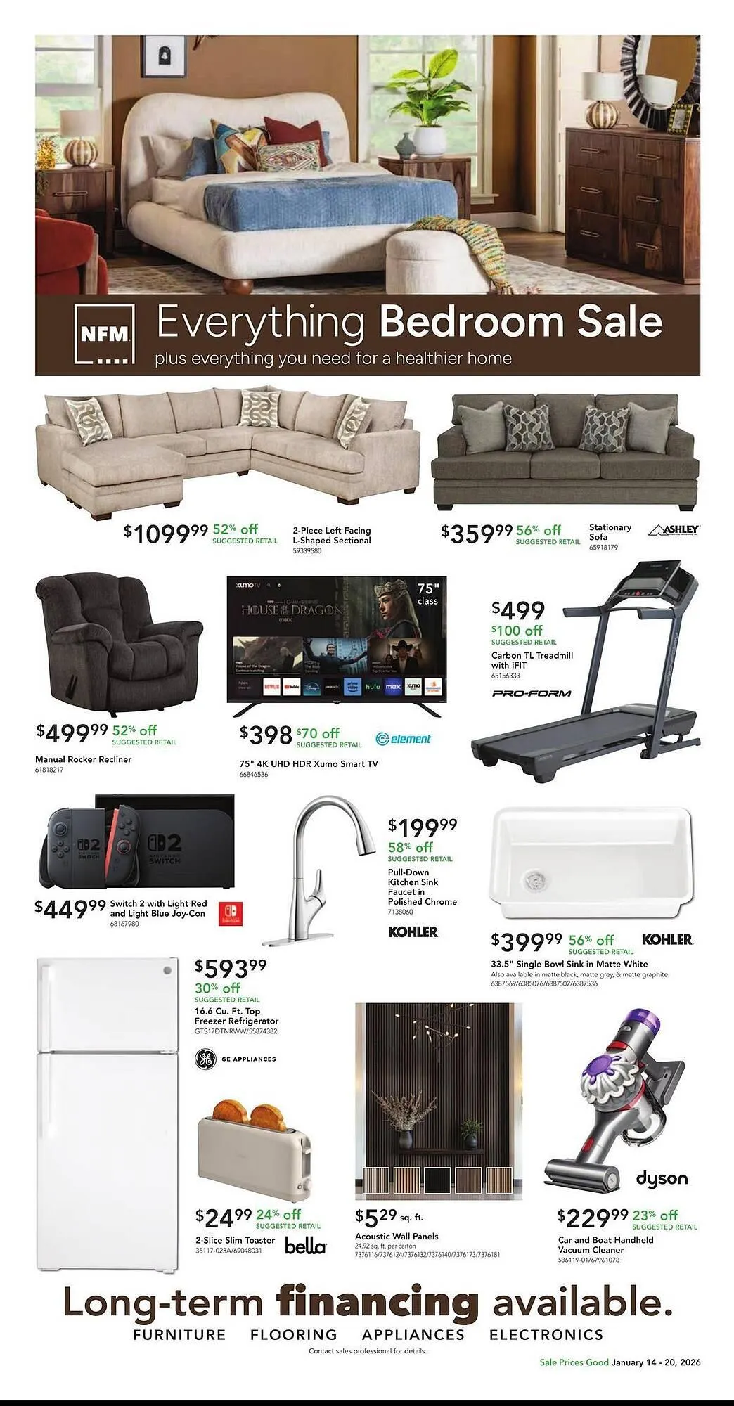 Weekly ad Nebraska Furniture Mart weekly ad from January 14 to January 20 2026 - Page 1