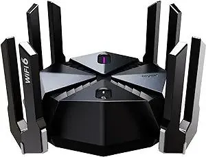 Reyee AX6000 WiFi 6 Router, Wireless 8-Stream Gaming Router, 8 FEMs, 2.5G WAN,2.0 GHz Quad-Core CPU, WPA3, Smart VPN for Large Home E6