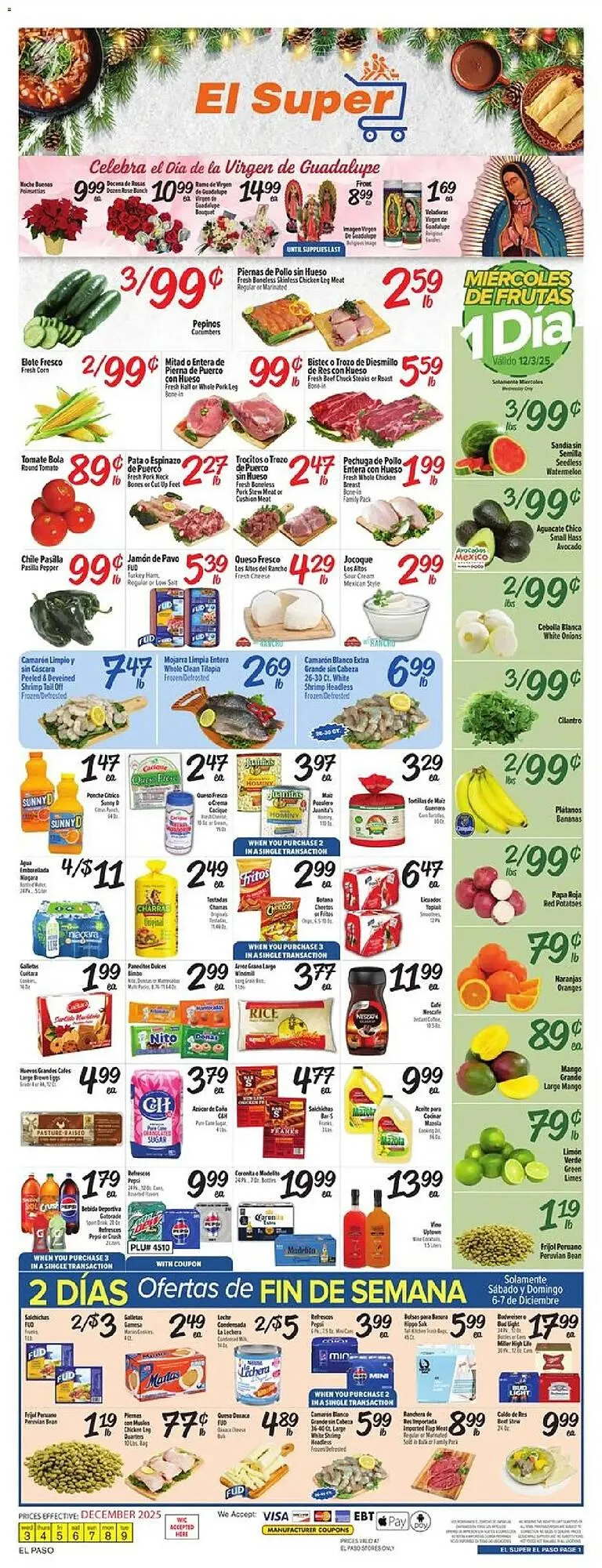 Weekly ad El Super weekly ad from December 3 to December 9 2025 - Page 1