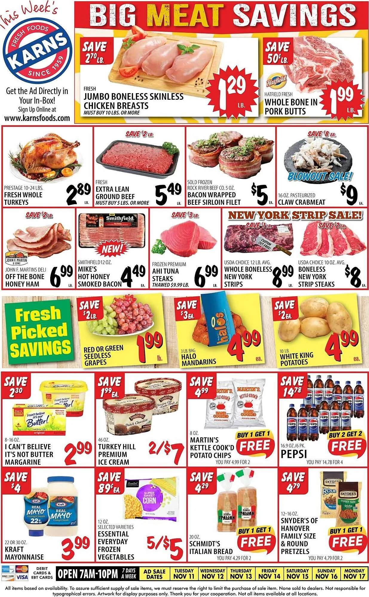 Weekly ad Karns weekly ad from November 11 to November 17 2025 - Page 1
