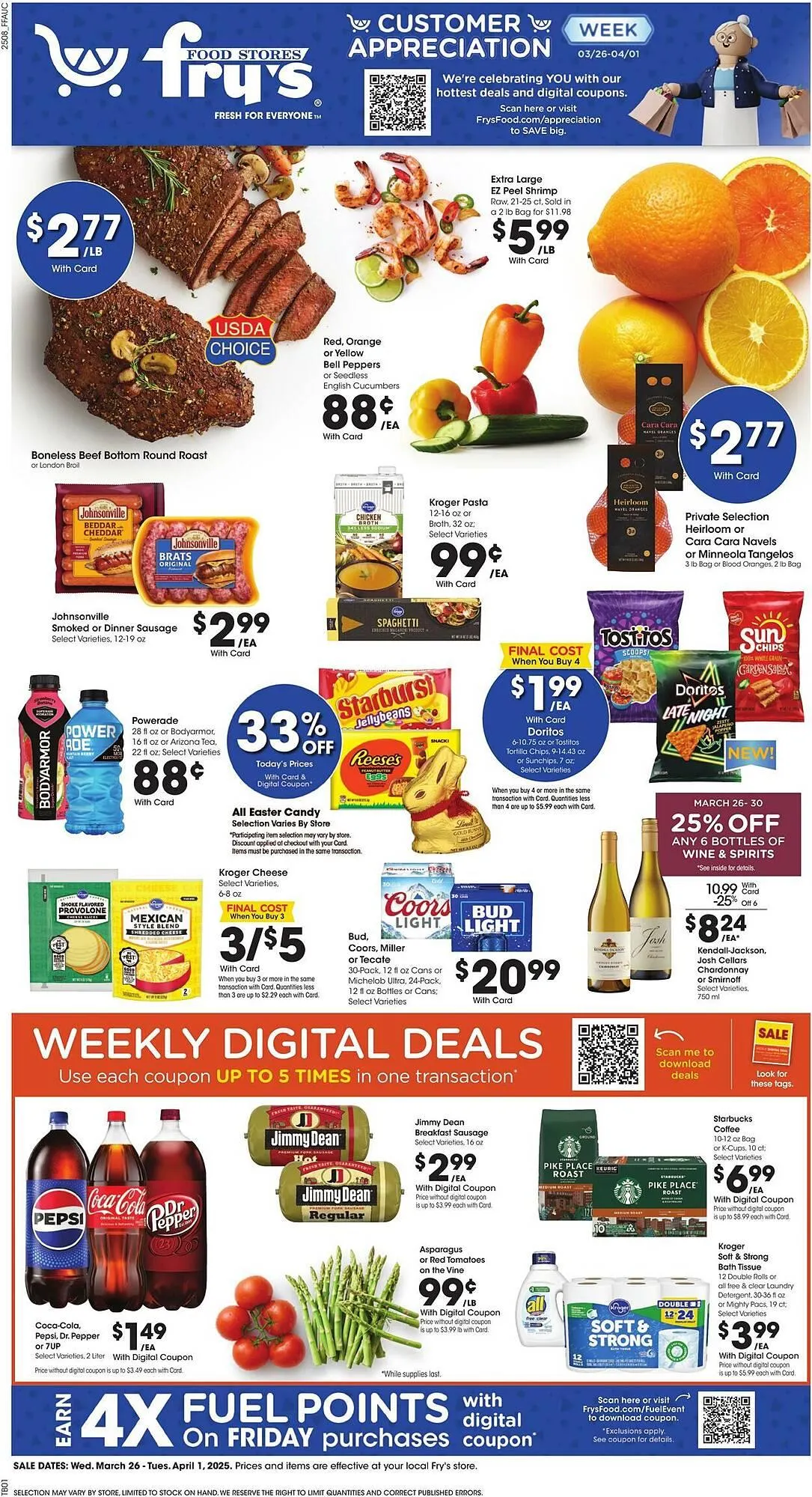 Weekly ad Fry's Weekly Ad from March 26 to April 1 2025 - Page 1