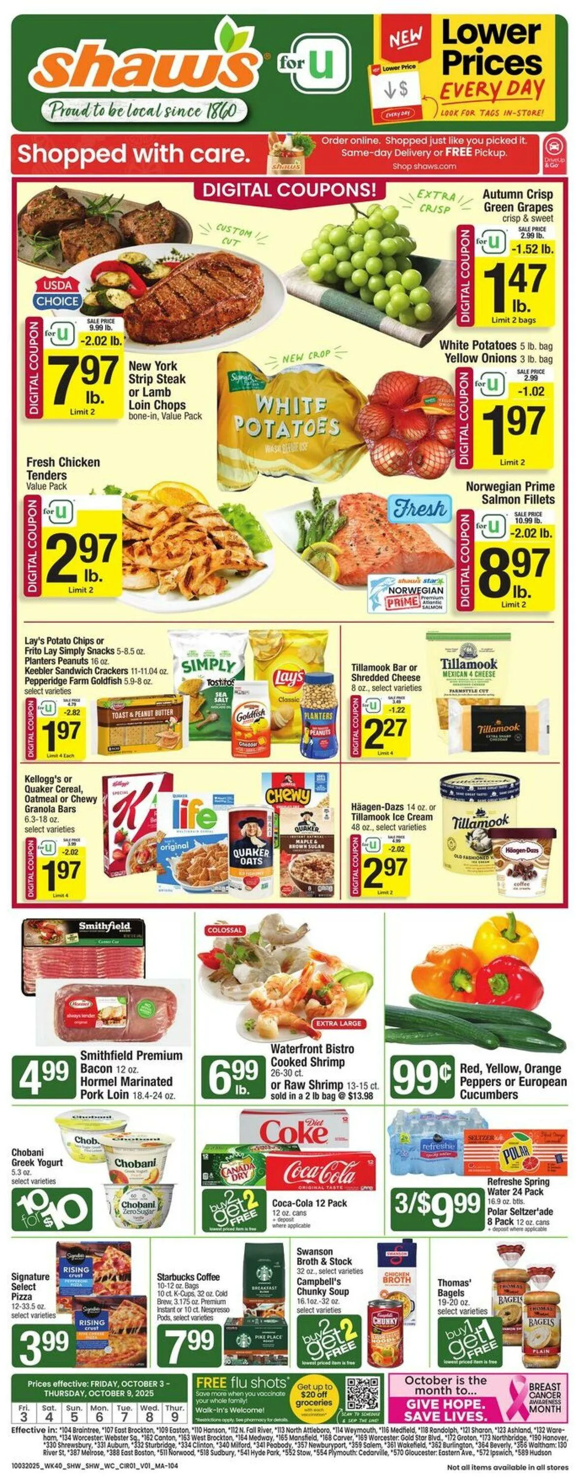 Weekly ad Shaws from October 3 to October 9 2025 - Page 1