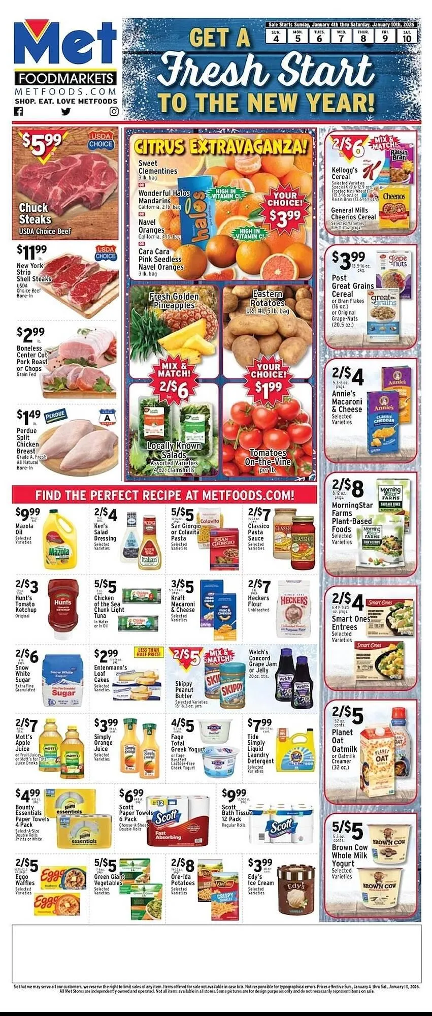 Weekly ad Met Foodmarkets weekly ad from January 4 to January 10 2026 - Page 1