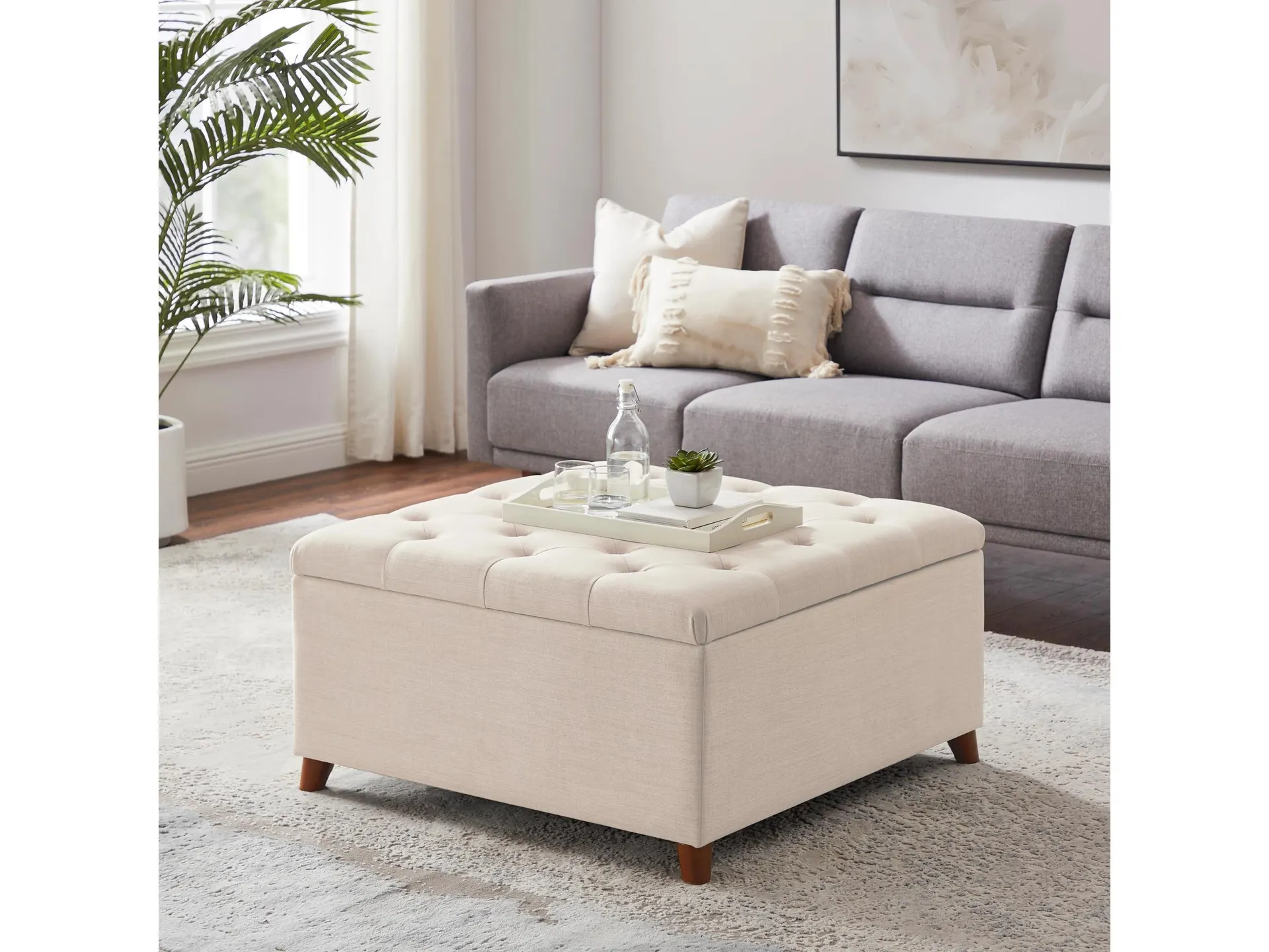 Linon Ottoman with Storage