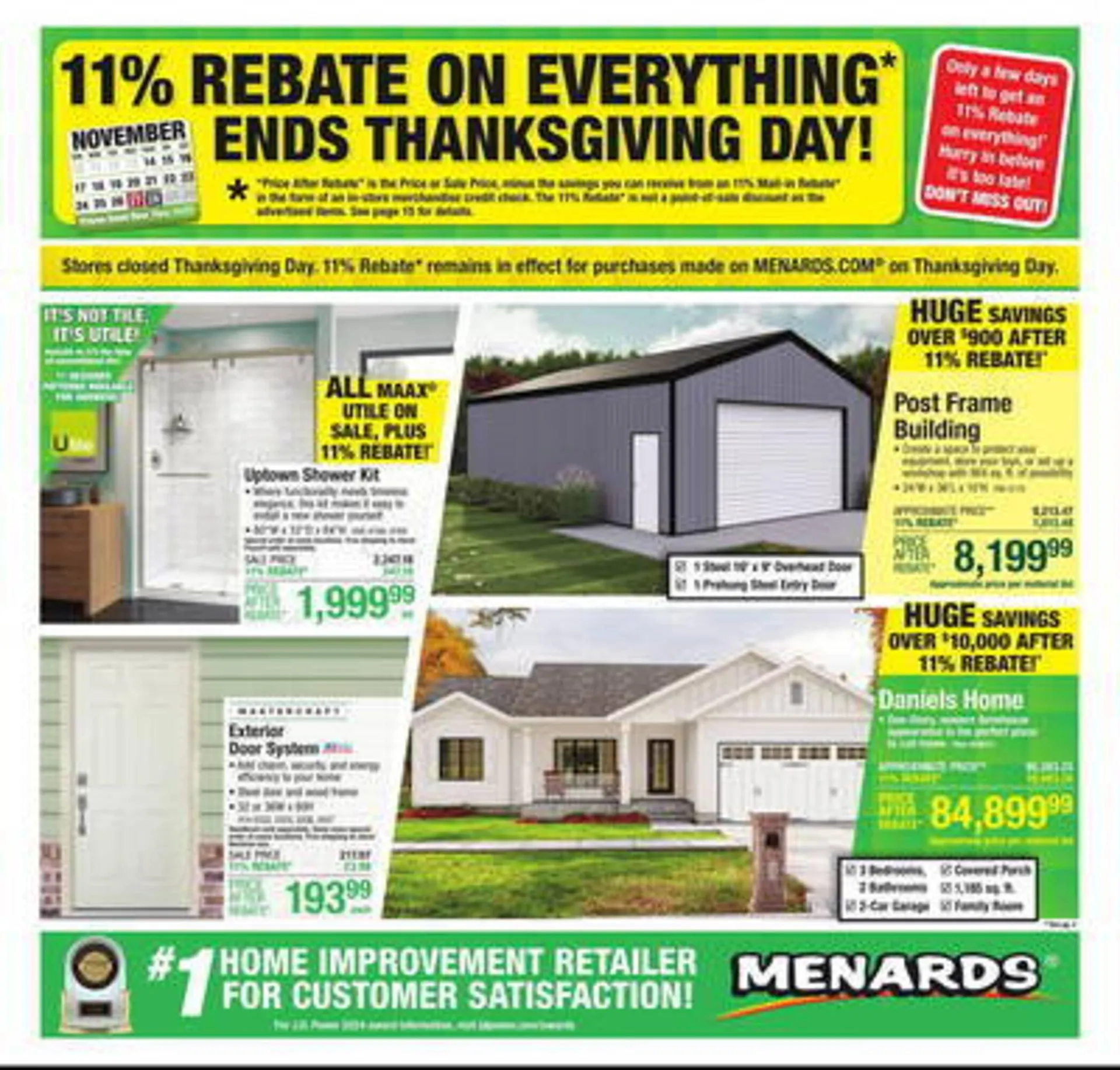 Weekly ad Menards Weekly Ad from November 14 to November 27 2024 - Page 1