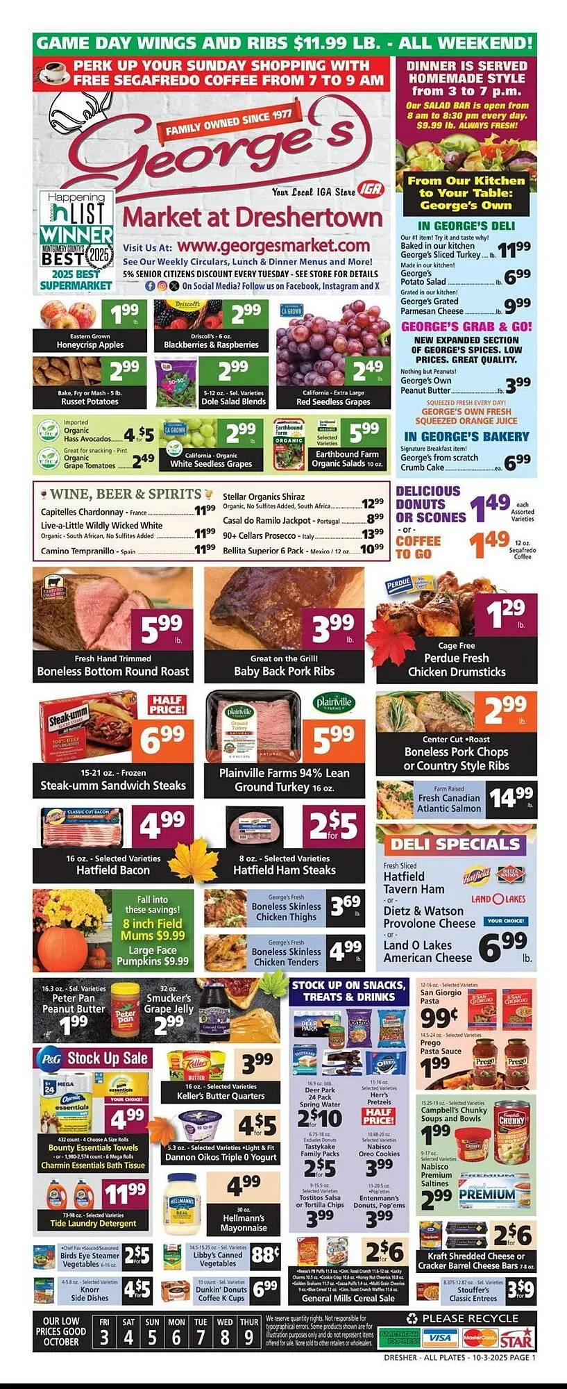 Weekly ad George's Market weekly ad from October 3 to October 9 2025 - Page 1