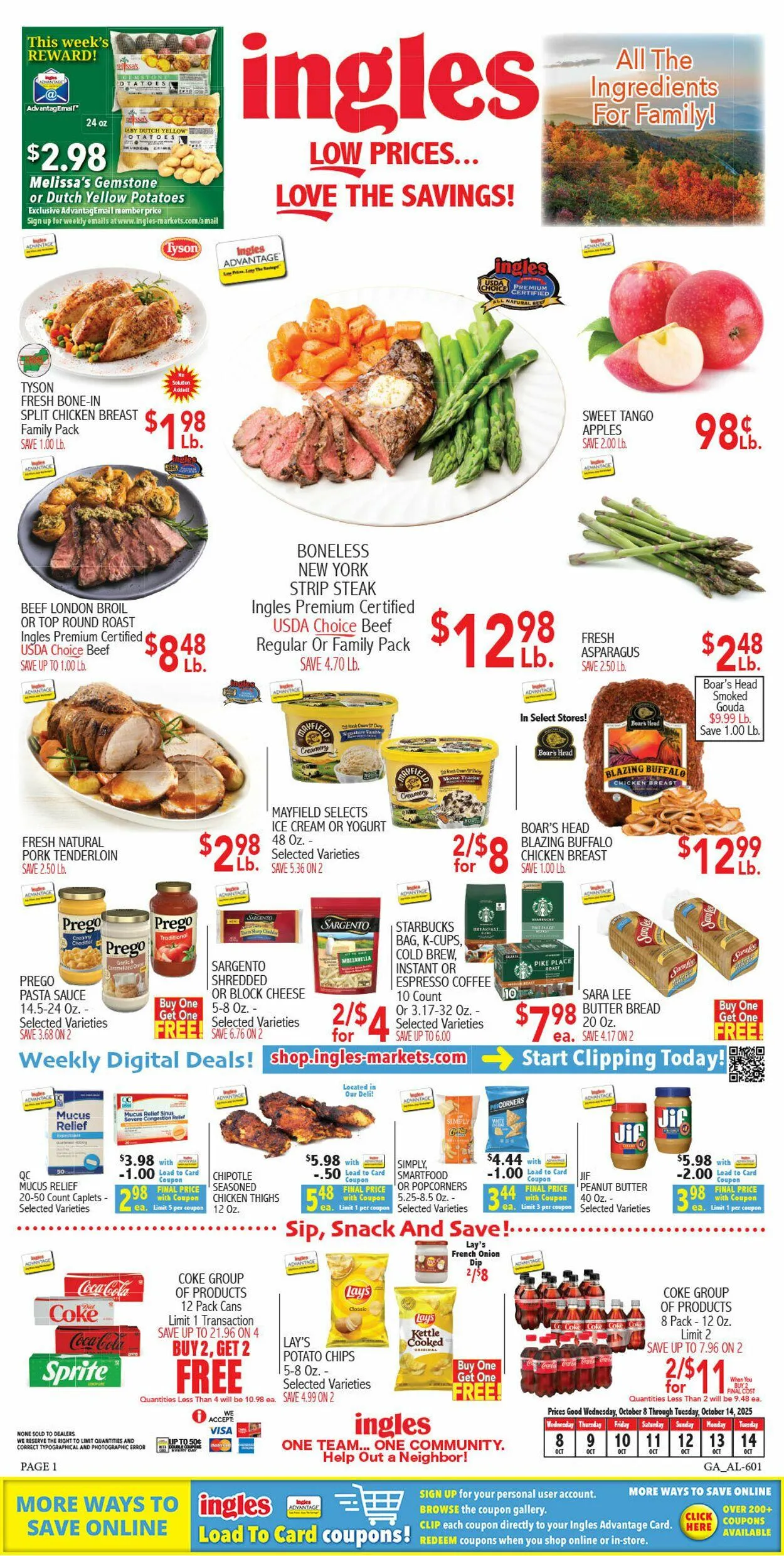 Weekly ad Ingles Current weekly ad from October 8 to October 14 2025 - Page 1