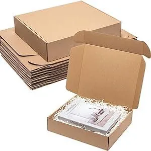 Shipping Boxes 13x11x3 Inches 20 Pack Corrugated Cardboard Mailing Boxes for Small Business, Kraft Medium Literature Mailer Packaging Supplies Brown