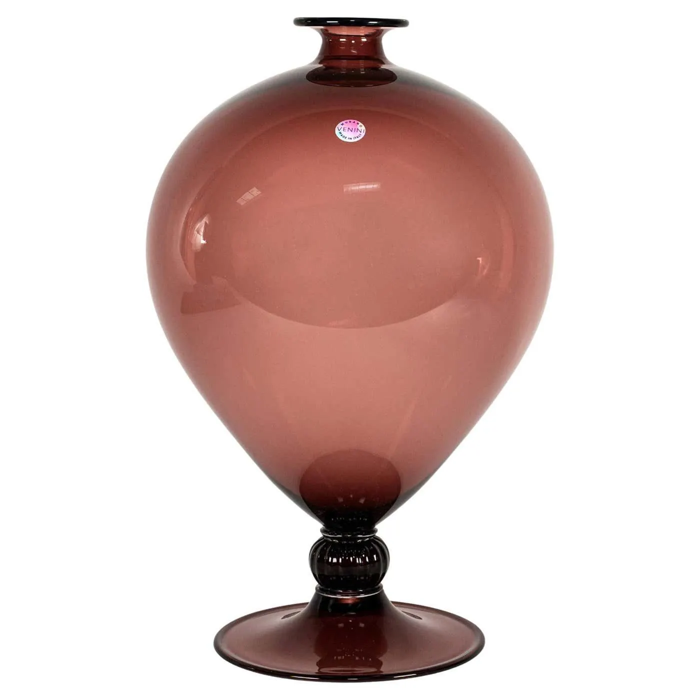 VENINI vase Veronese Violet Murano Glass Limited Edition 190/199, Signed 1997