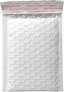 5x7 Inch White Poly Bubble Mailers Padded Envelopes Self-Sealing Shipping Bags 50 Pack