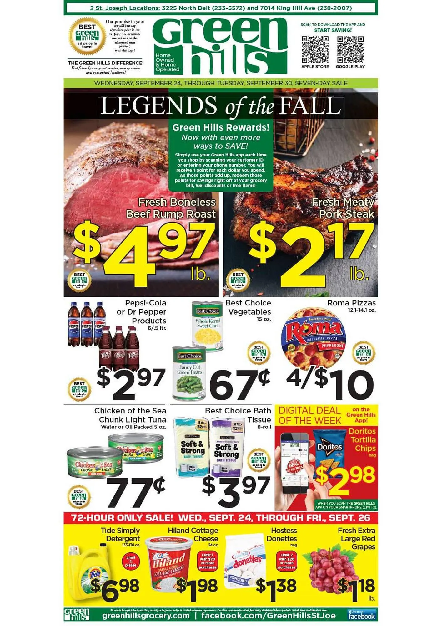 Weekly ad Green Hills Grocery weekly ad from September 24 to September 30 2025 - Page 1
