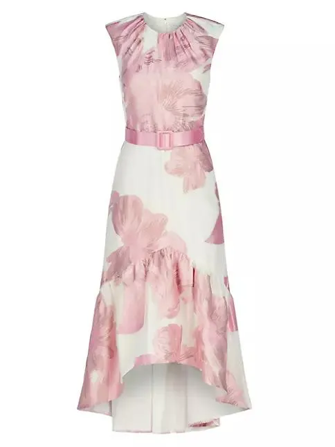 Beatrix Floral Organza Midi-Dress