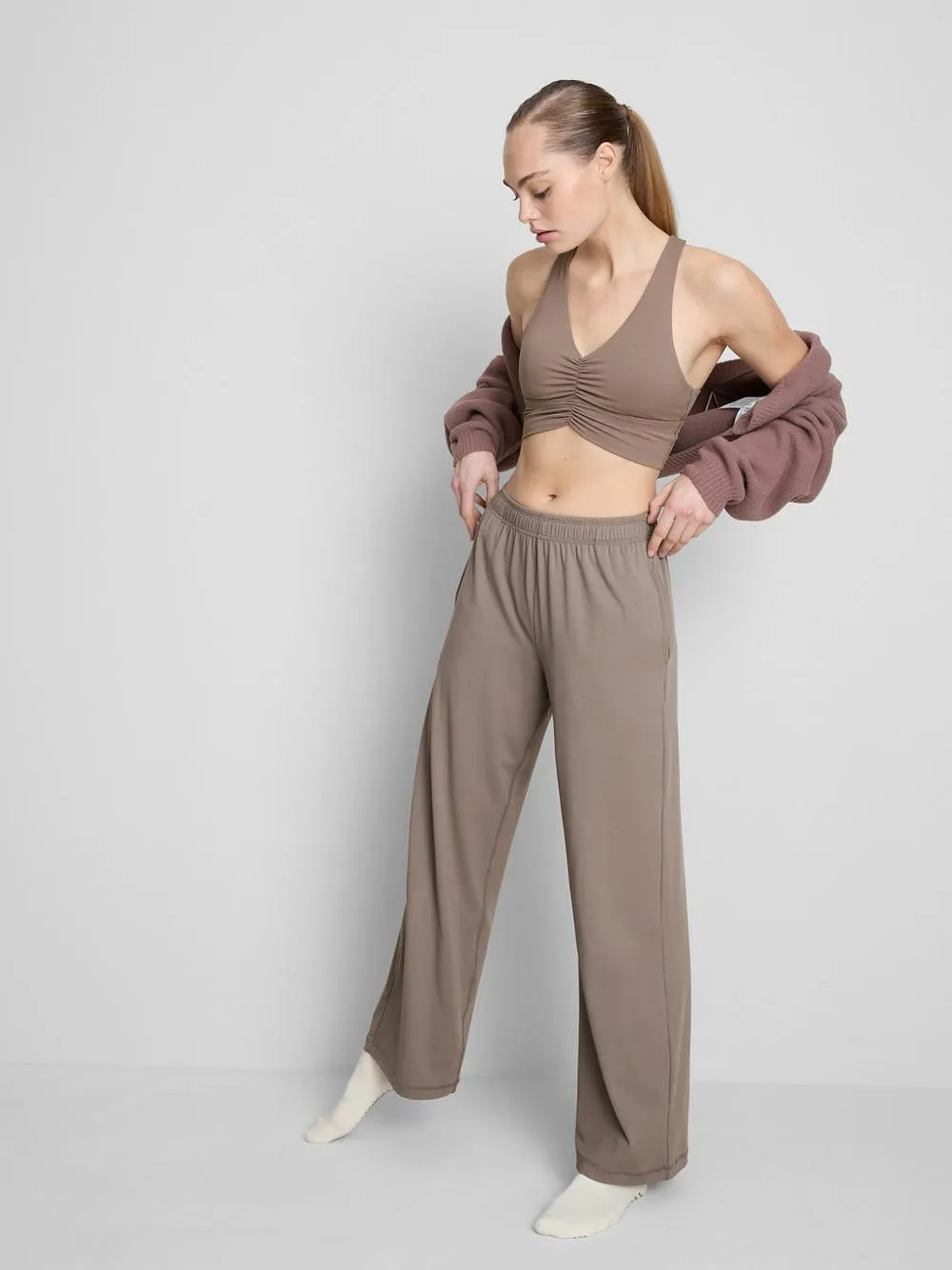 Wide-Leg Athleisure Pants