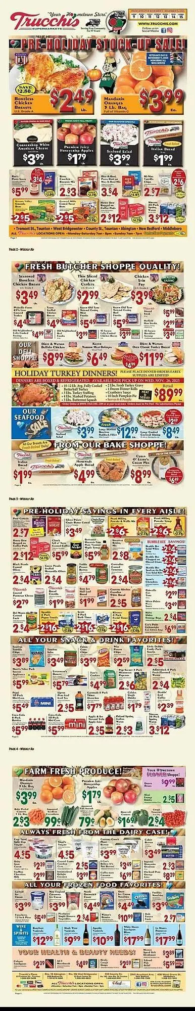 Weekly ad Trucchis weekly ad from November 9 to November 15 2025 - Page 1